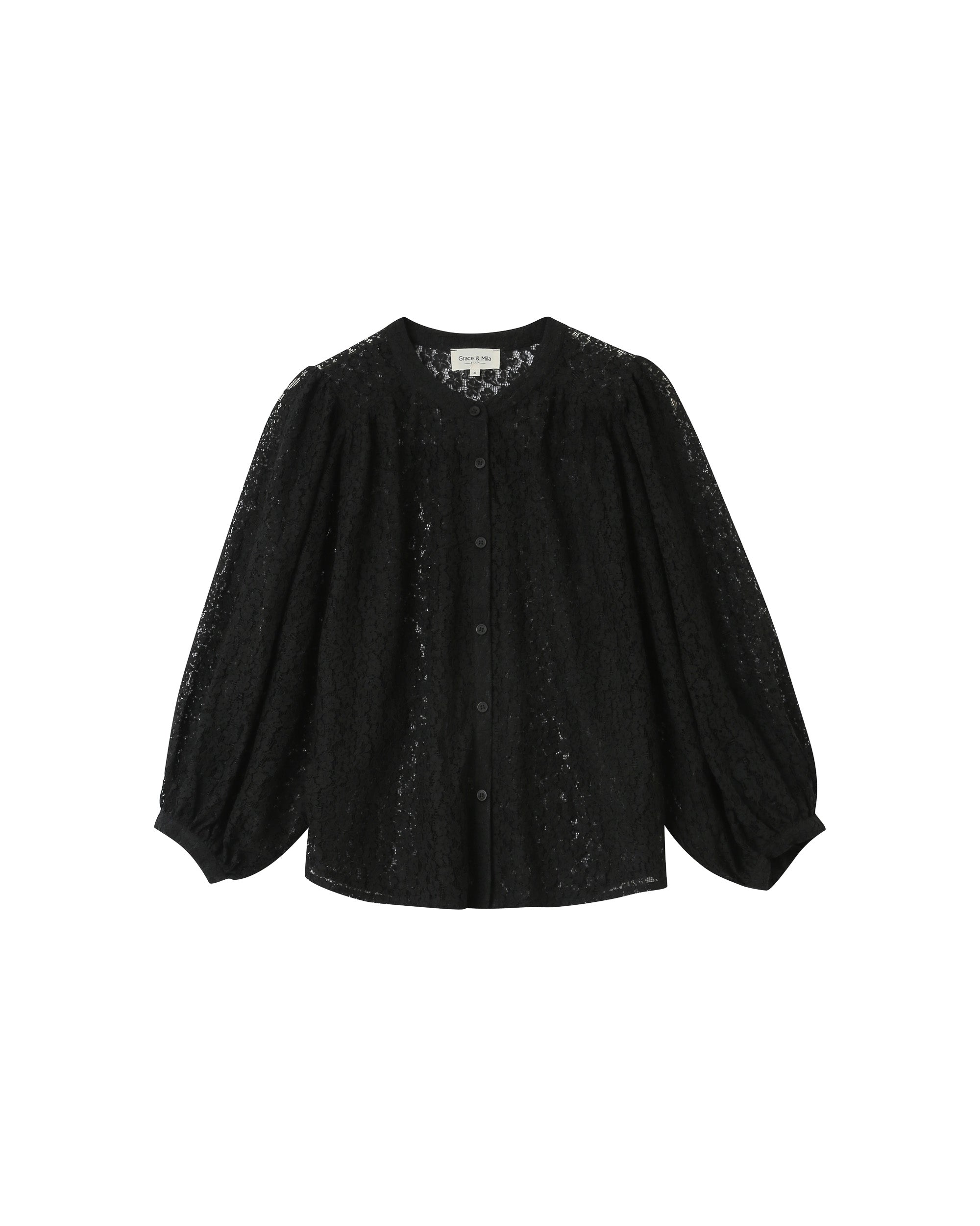 Blouse en dentelle noir Sophia