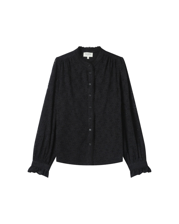 Blouse en dentelle noir Swing