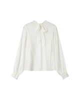 Blouse col lavallière ivoire Sicilia