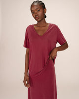 Modal t-shirt burgundy Song