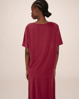 Modal t-shirt burgundy Song
