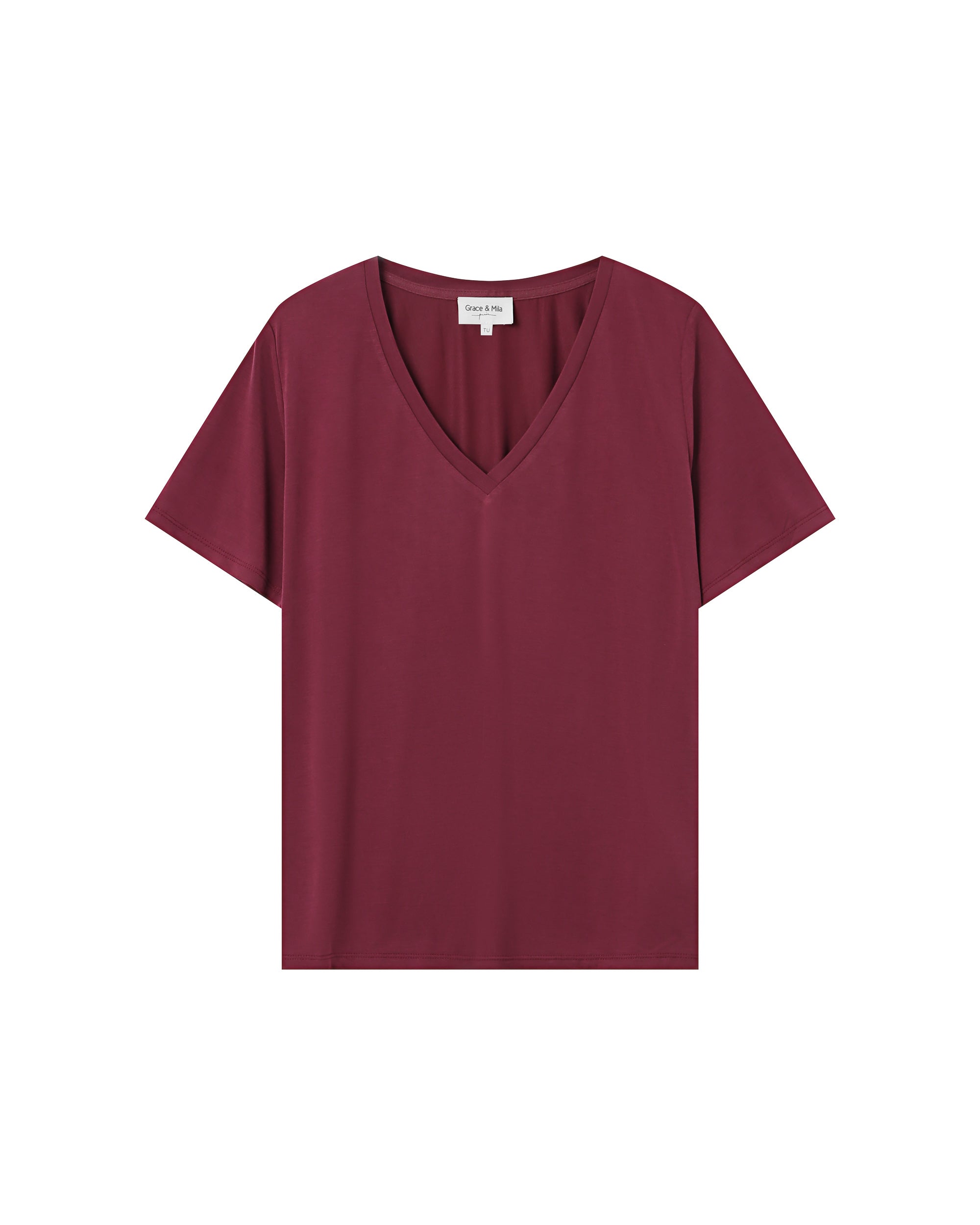 Modal t-shirt burgundy Song