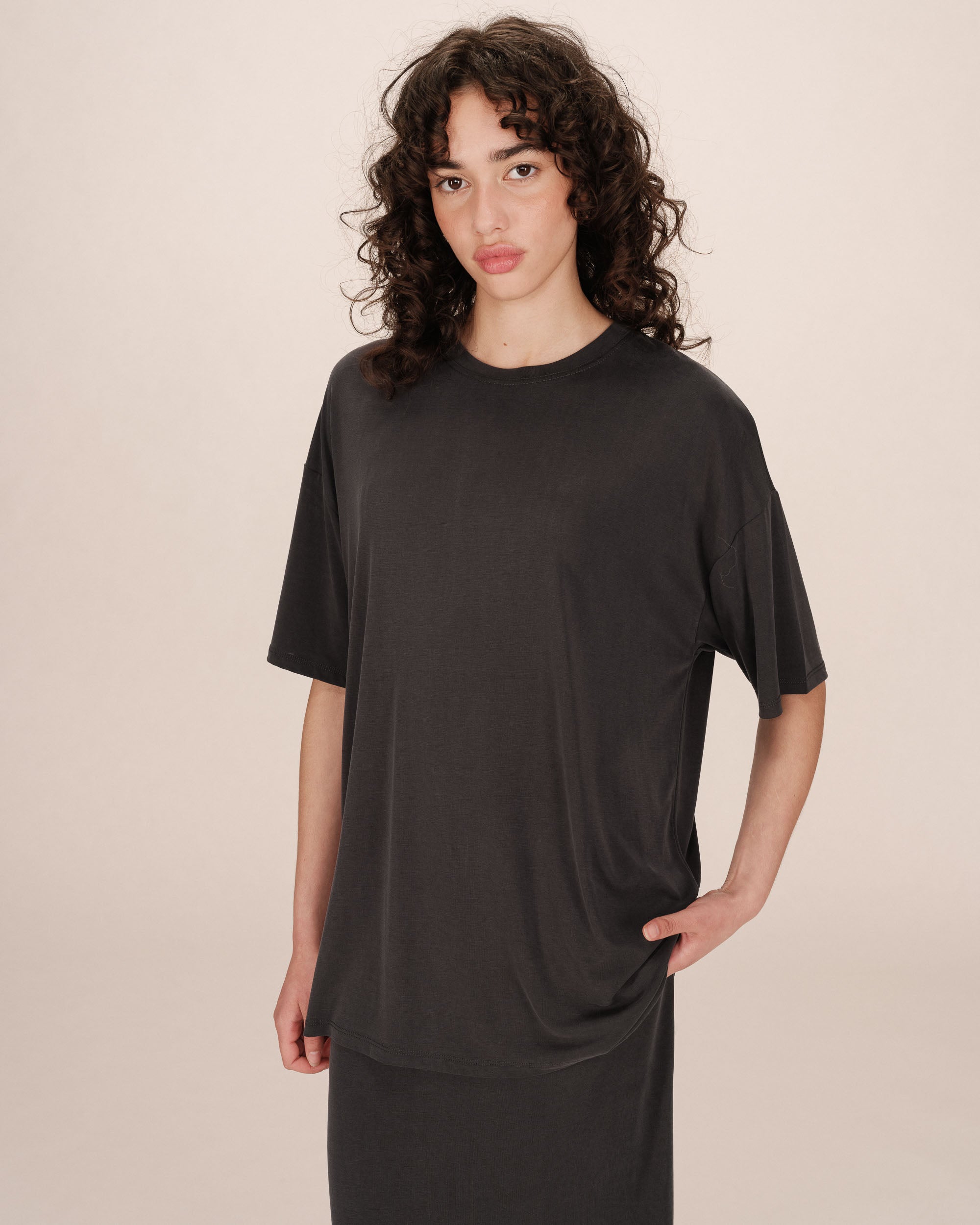 Modal t-shirt carbon Santo