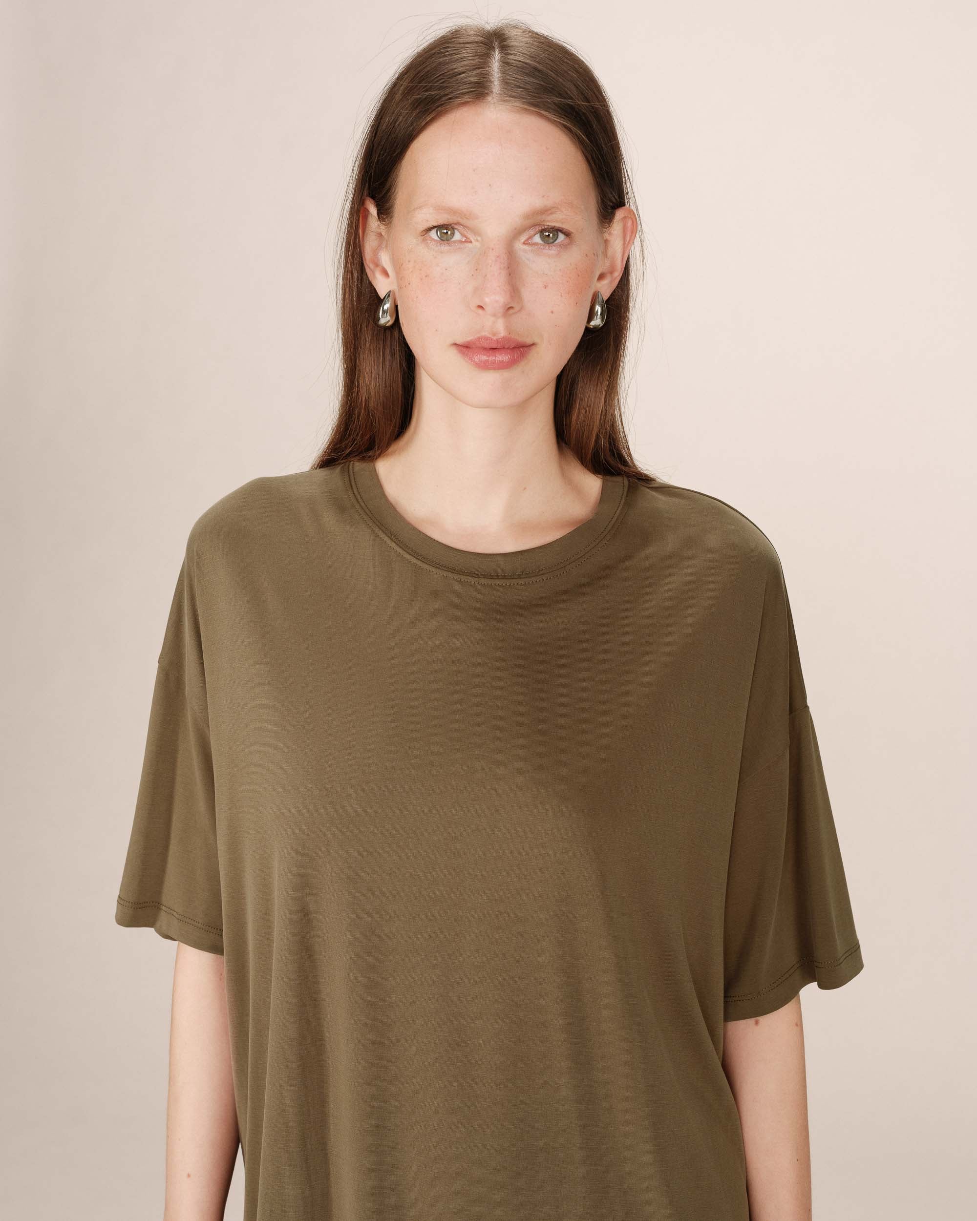 T-shirt en modal vert foret Santo