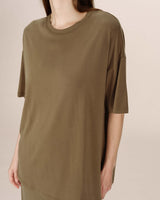 T-shirt en modal vert foret Santo
