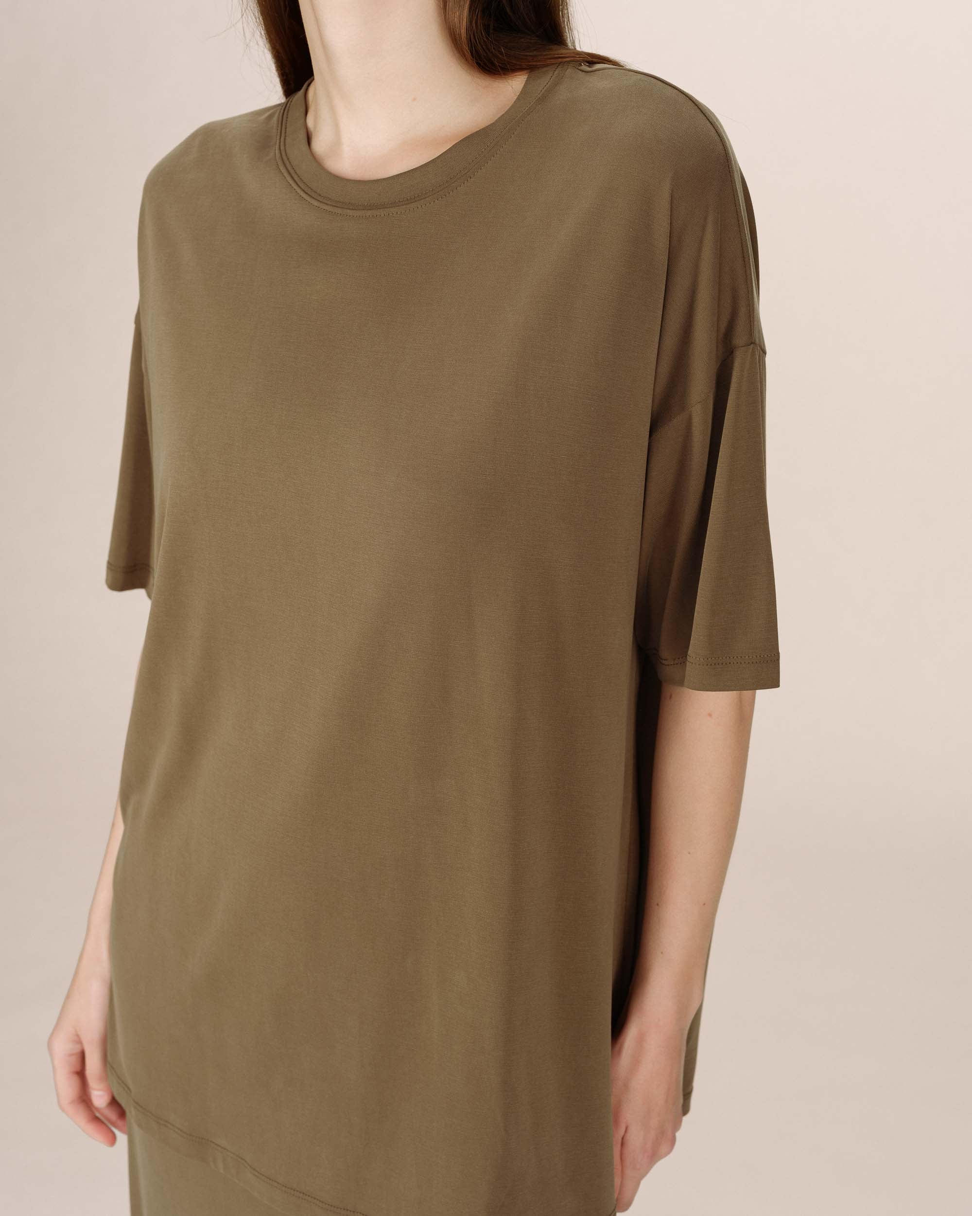 T-shirt en modal vert foret Santo