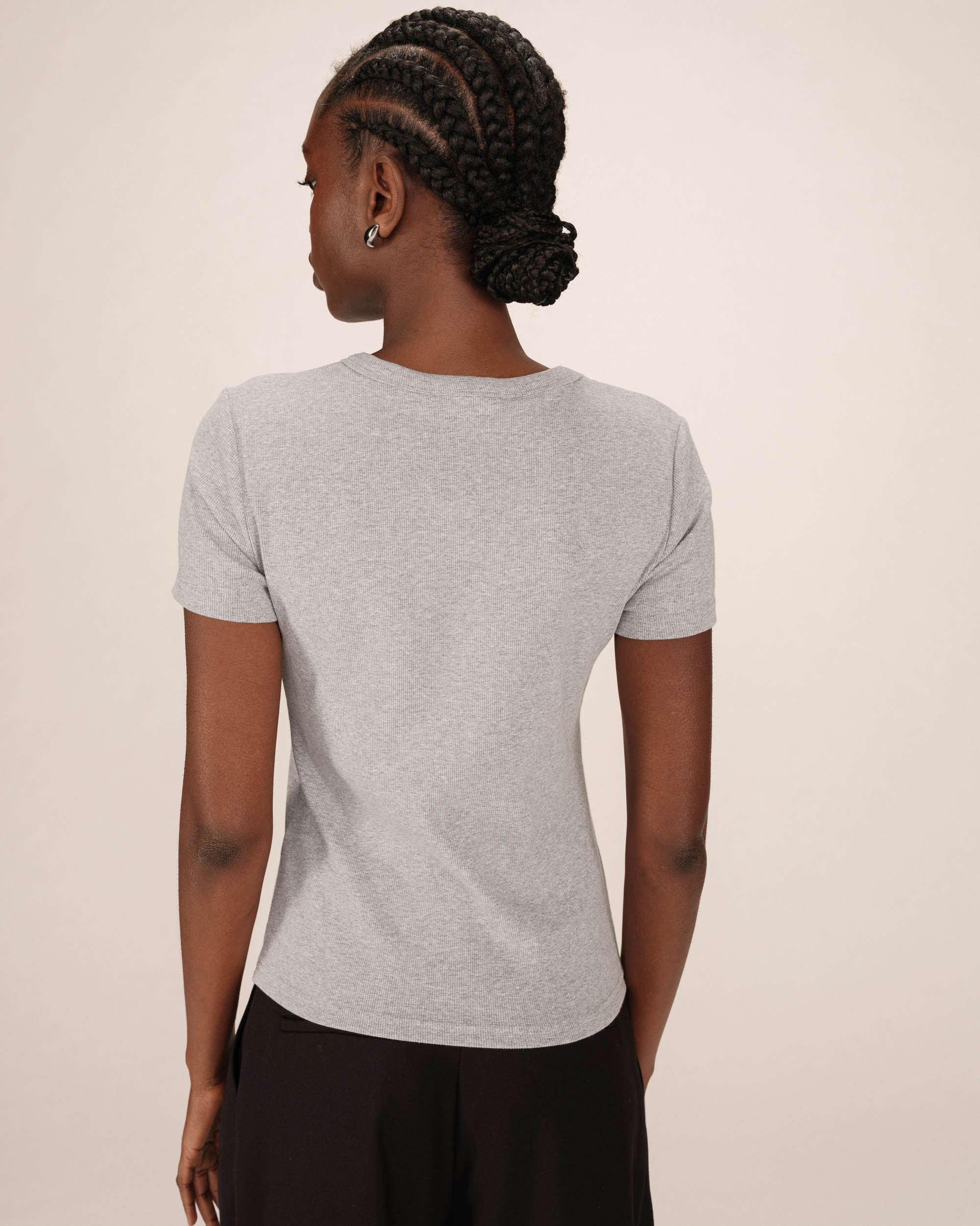 T-shirt col rond gris Sure