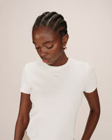 T-shirt col rond ivoire Sure