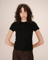 T-shirt col rond noir Sure