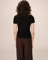 T-shirt col rond noir Sure