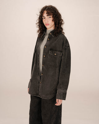 CHEMISE BLACK WASHED SYDNEY