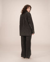 Surchemise oversize black washed Sydney