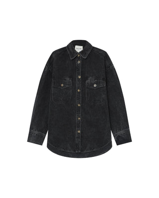 CHEMISE BLACK WASHED SYDNEY