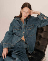 Surchemise oversize vintage blue Sydney