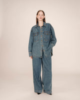 Surchemise oversize vintage blue Sydney