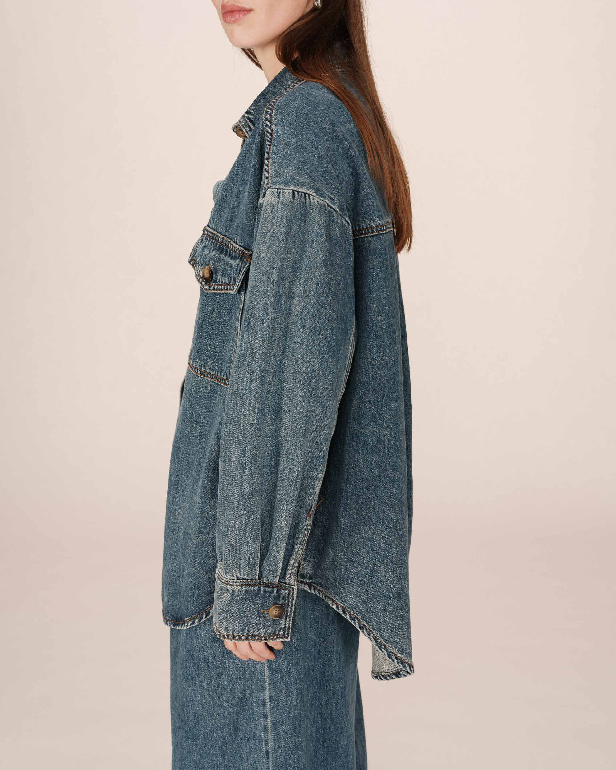 Surchemise oversize vintage blue Sydney