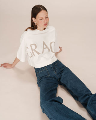 T-SHIRT TAUPE STAR