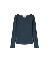 Boat neck top petroleum blue Stanley