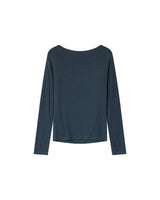 Boat neck top petroleum blue Stanley