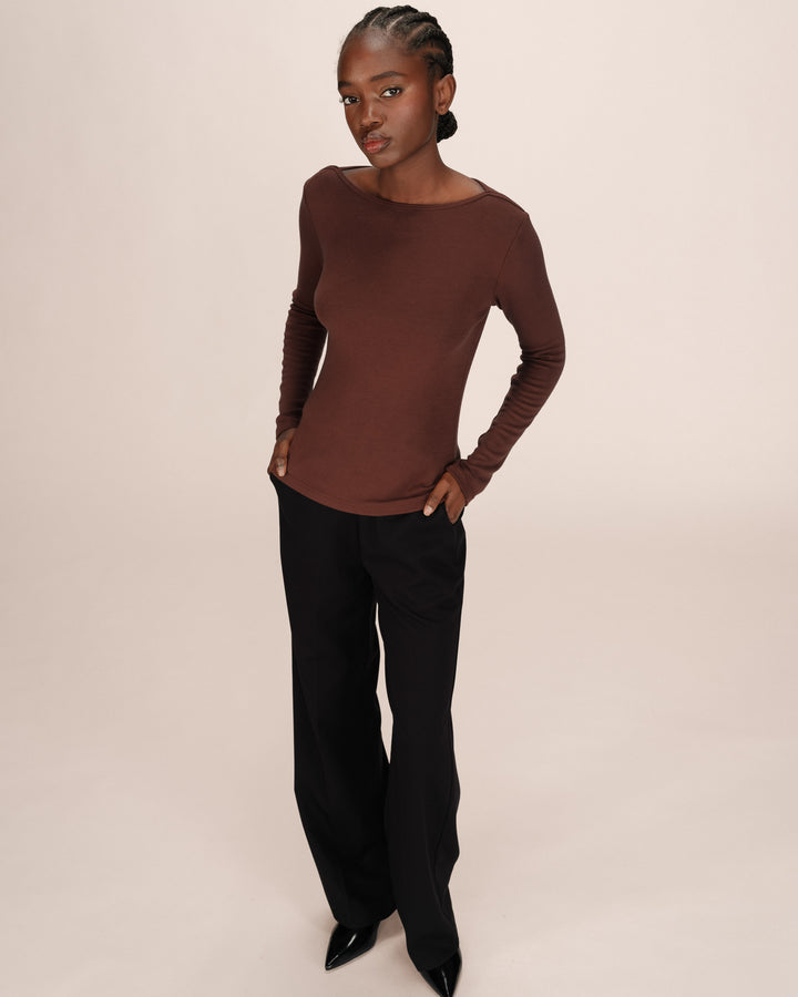 Top col bateau chocolat Stanley