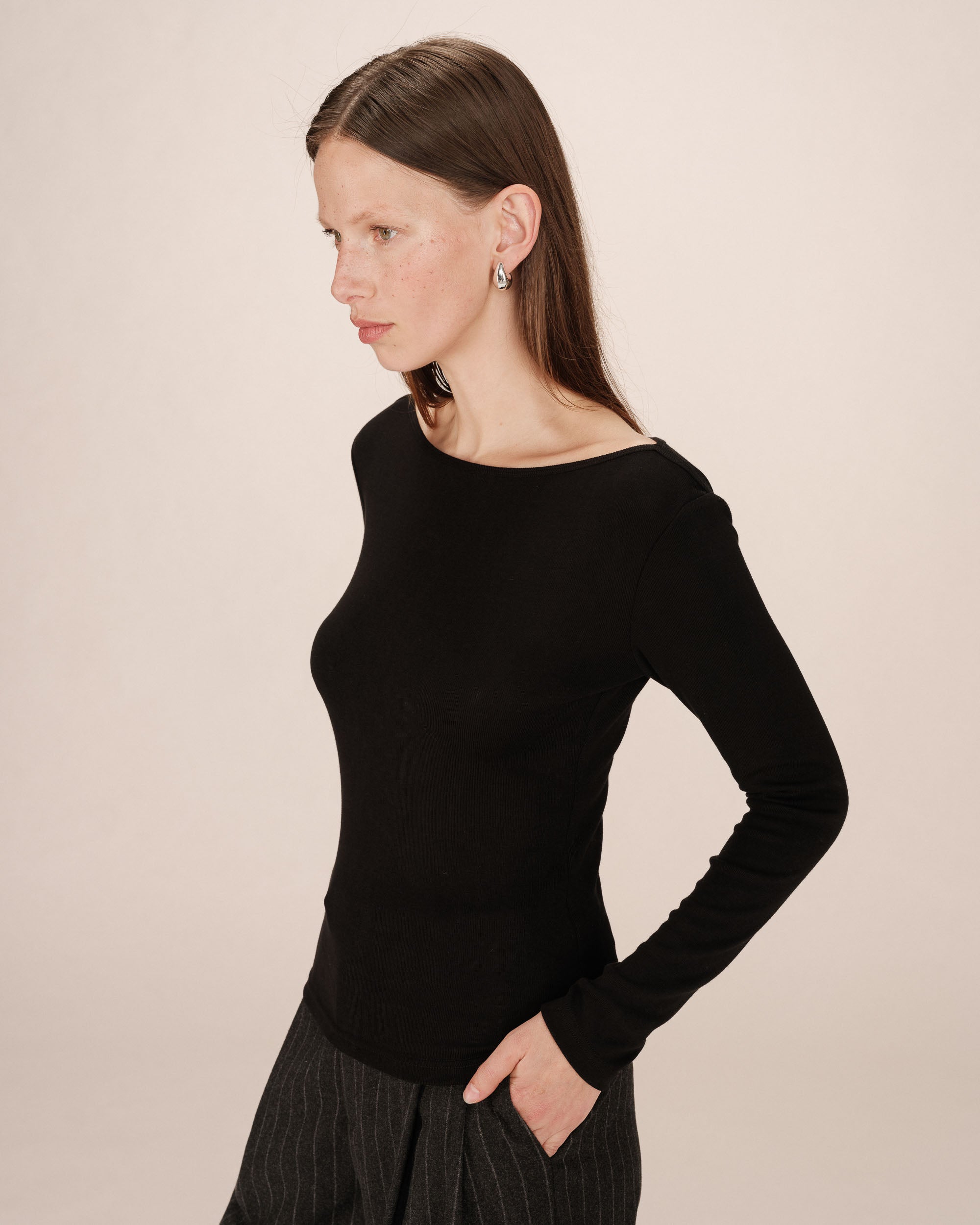 Top col bateau noir Stanley