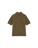 Pull col montant laine olive Saule