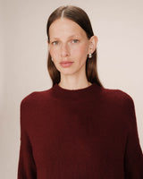 High neck sweater burgundy Salty