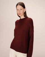High neck sweater burgundy Salty