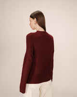 High neck sweater burgundy Salty