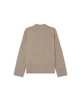 Pull col montant greige Salty