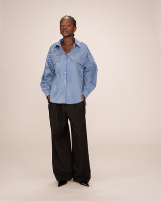 CHEMISE BLEU FOSSILE SORBET