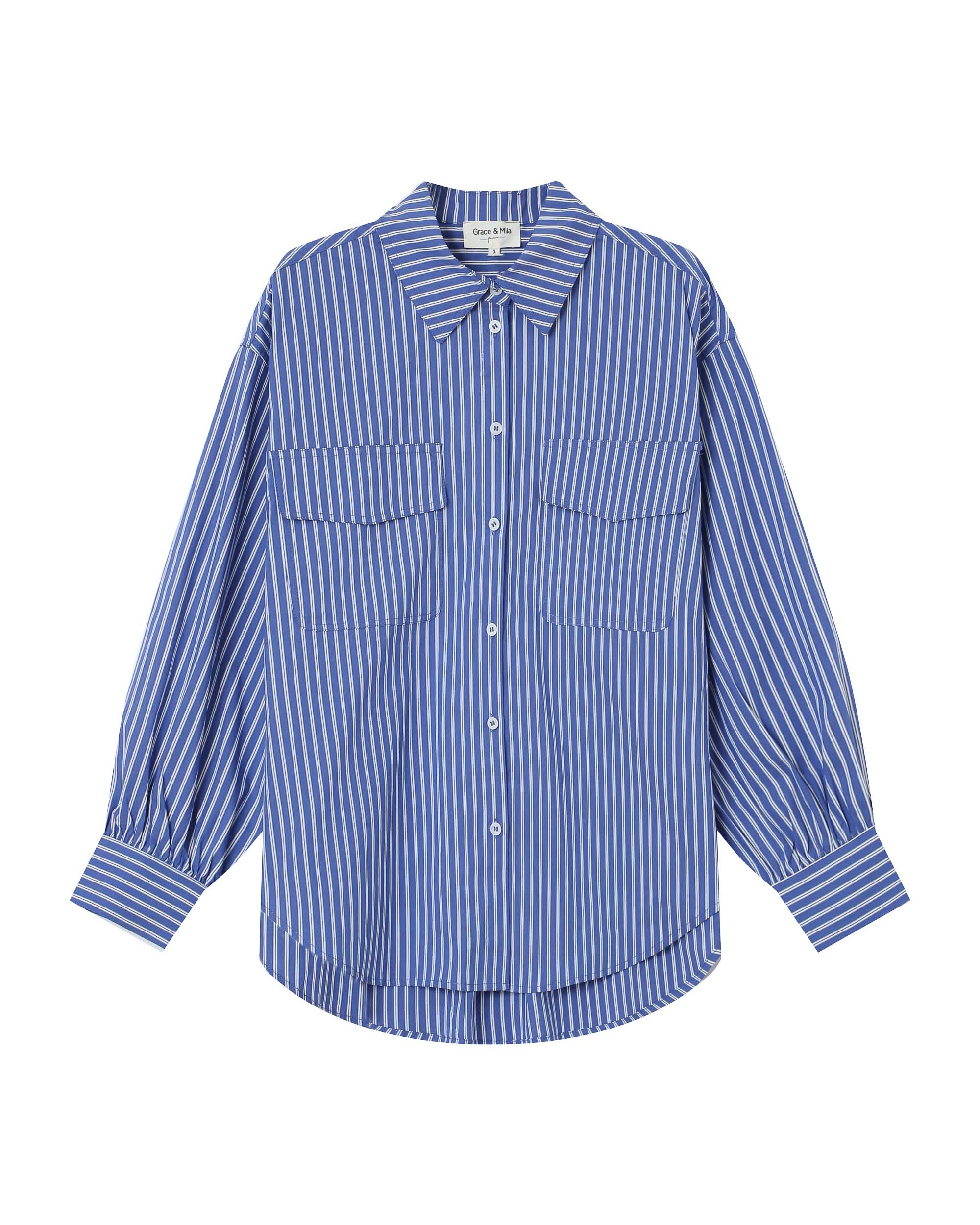 Striped shirt fossil blue Sorbet