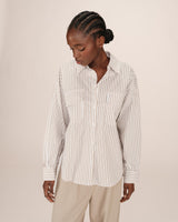 Striped shirt greige Sorbet