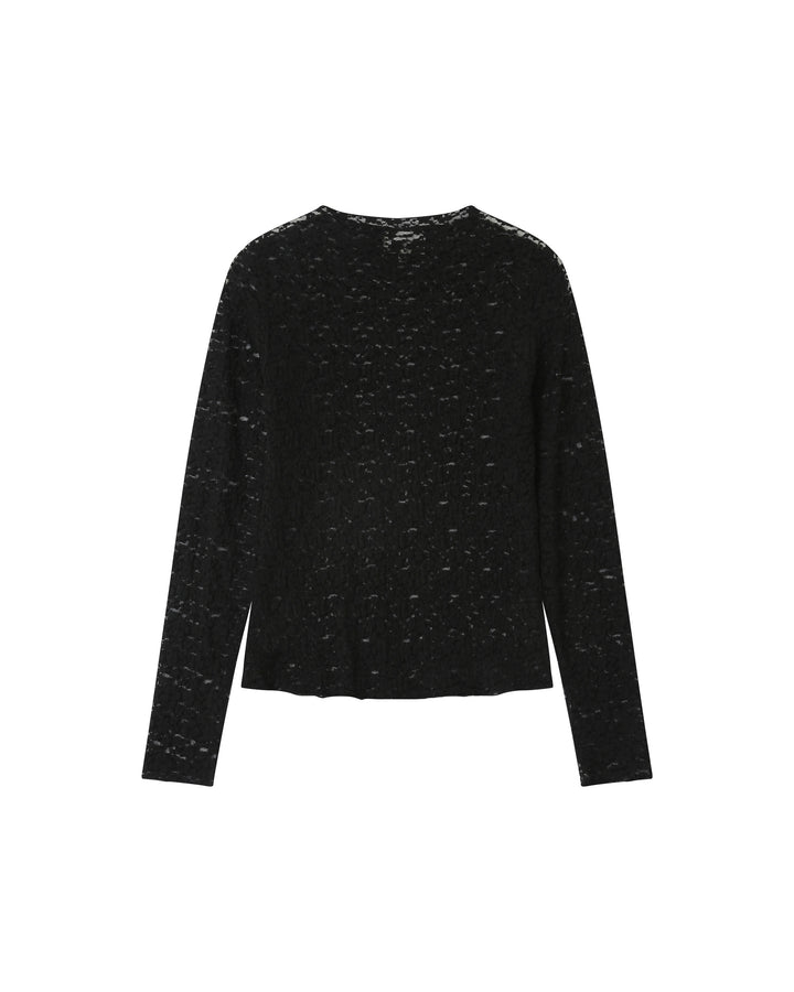 Top en dentelle transparent noir Shady