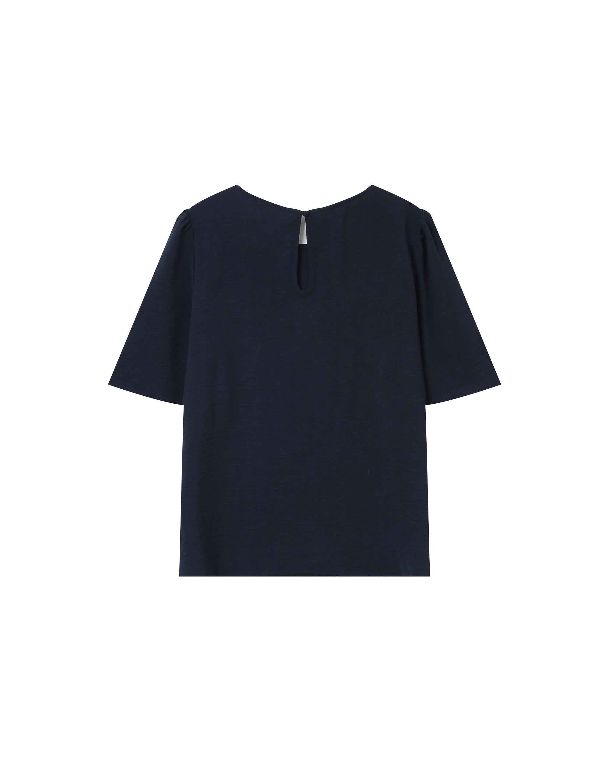Flowy crew neck top navy Shine