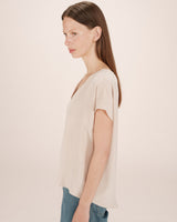 Flowy v-neck top ecru Season
