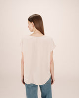 Flowy v-neck top ecru Season