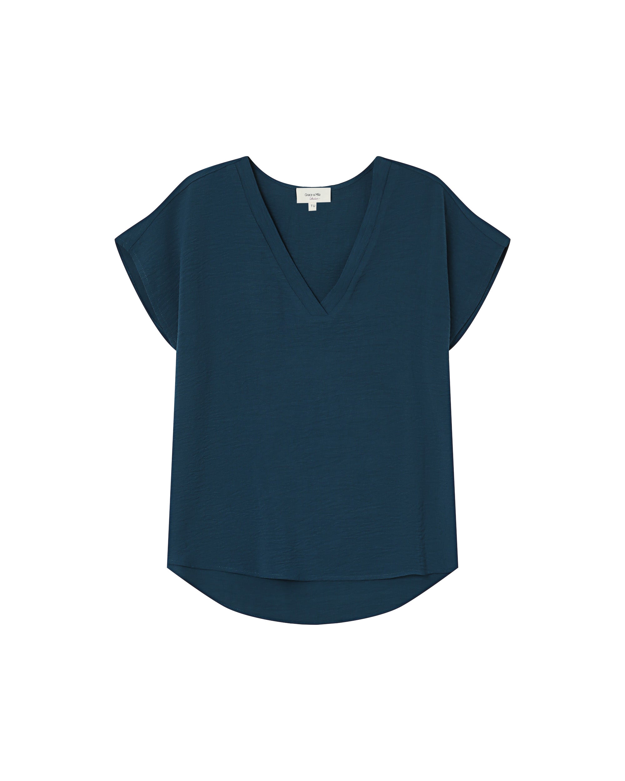 Flowy v-neck top emerald Season