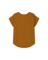 Flowy v-neck top ocher Season