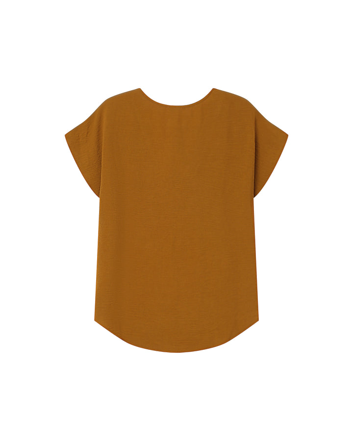 Flowy v-neck top ocre Season