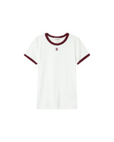 Embroidered monogram t-shirt ecru Sany