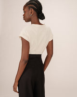 Graphic t-shirt beige Sorentino