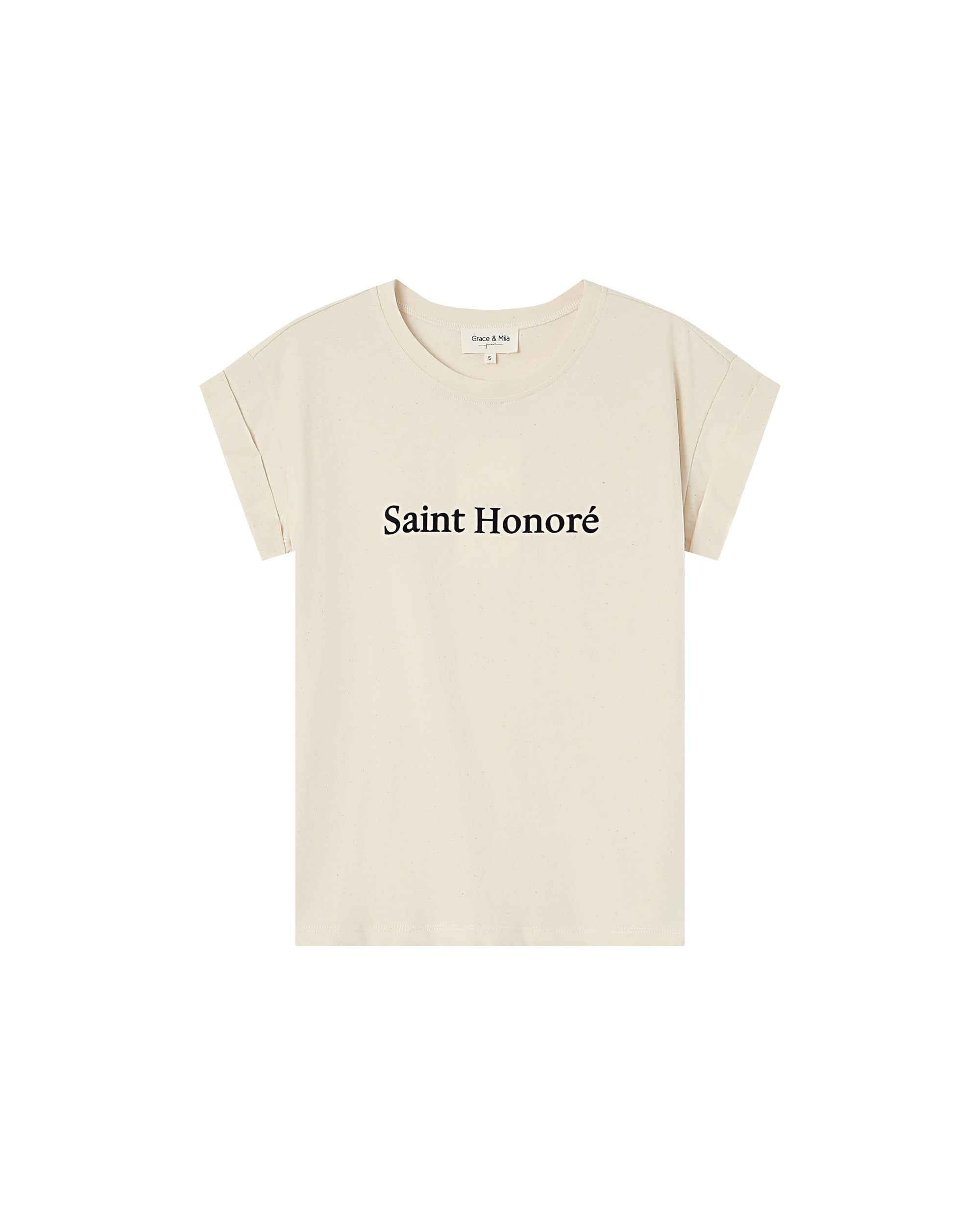 Graphic t-shirt beige Sorentino