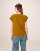Graphic t-shirt ocher Sorentino