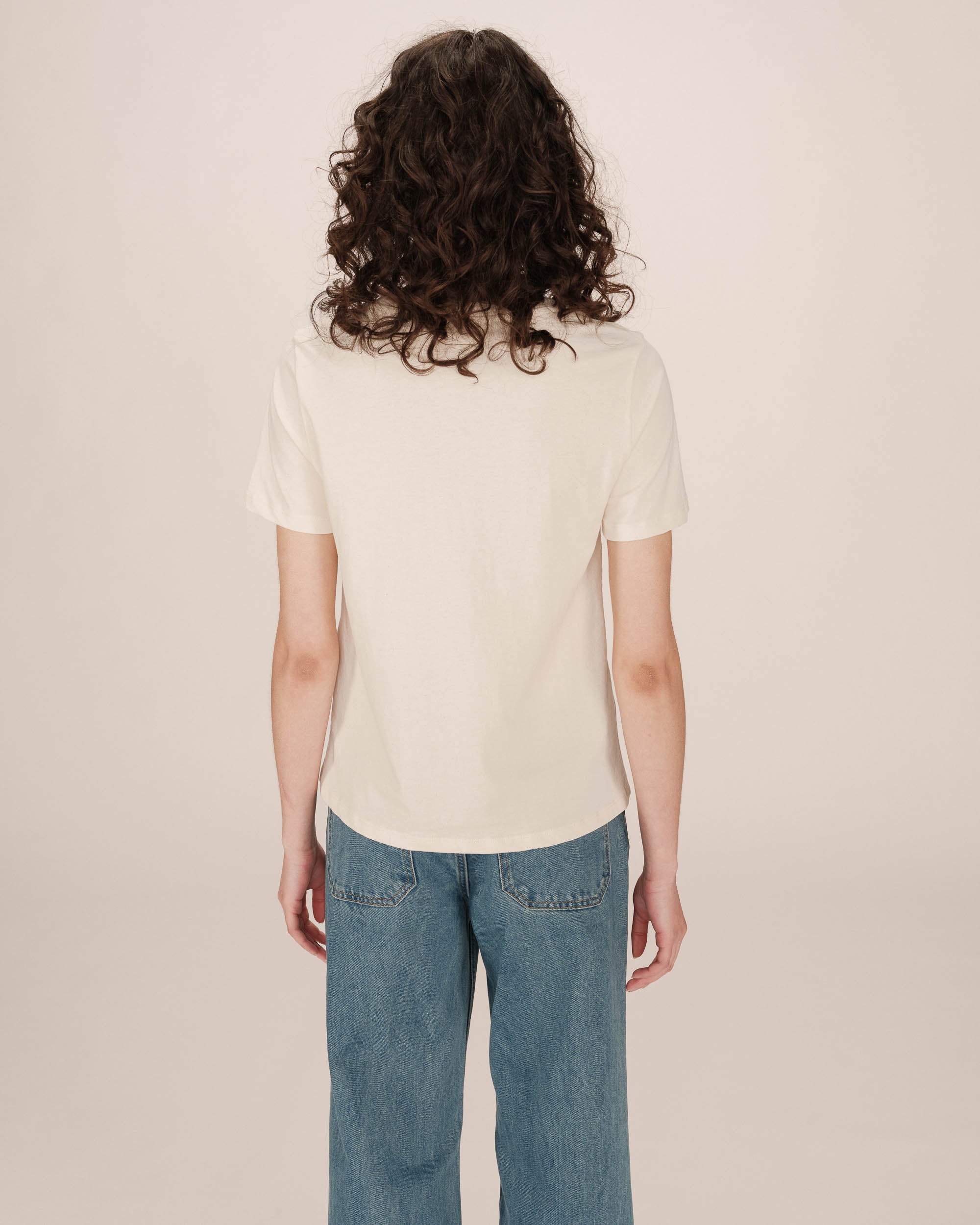 Graphic t-shirt beige Samory