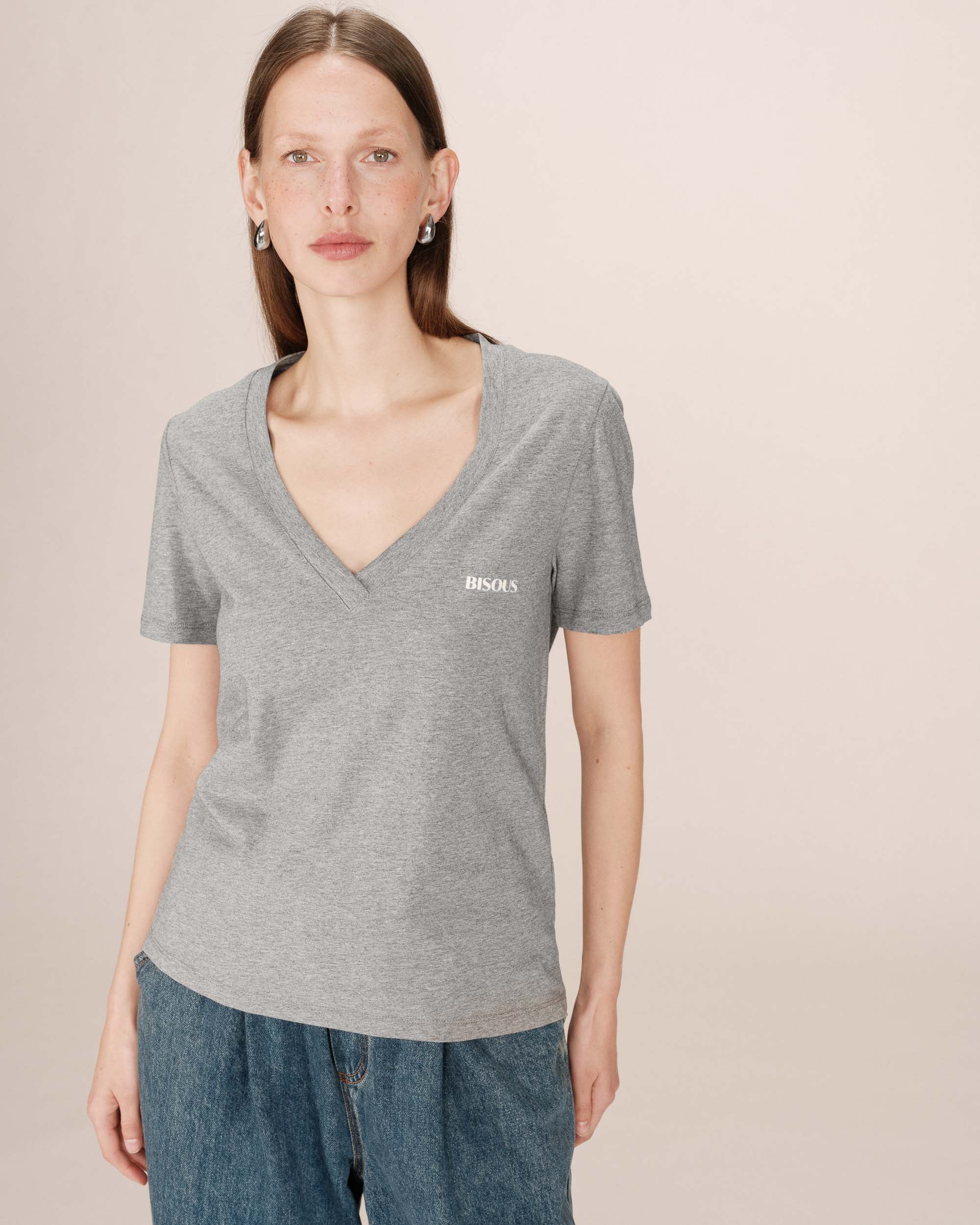 Graphic t-shirt gray Samory