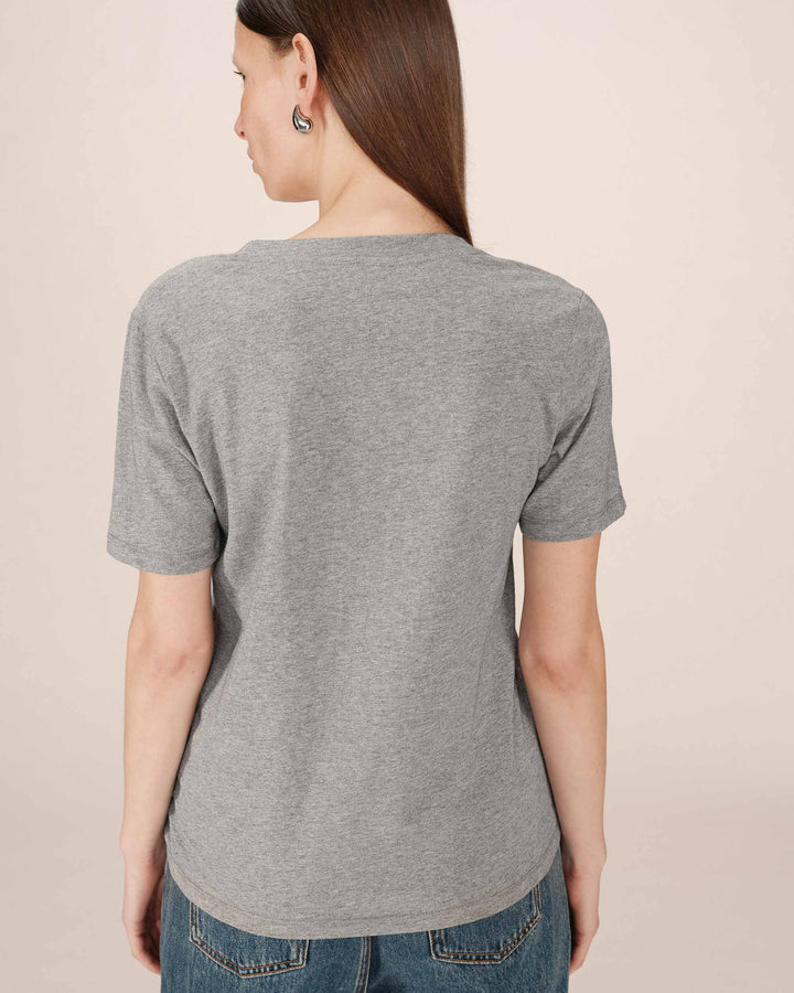 T-shirt a message gris Samory