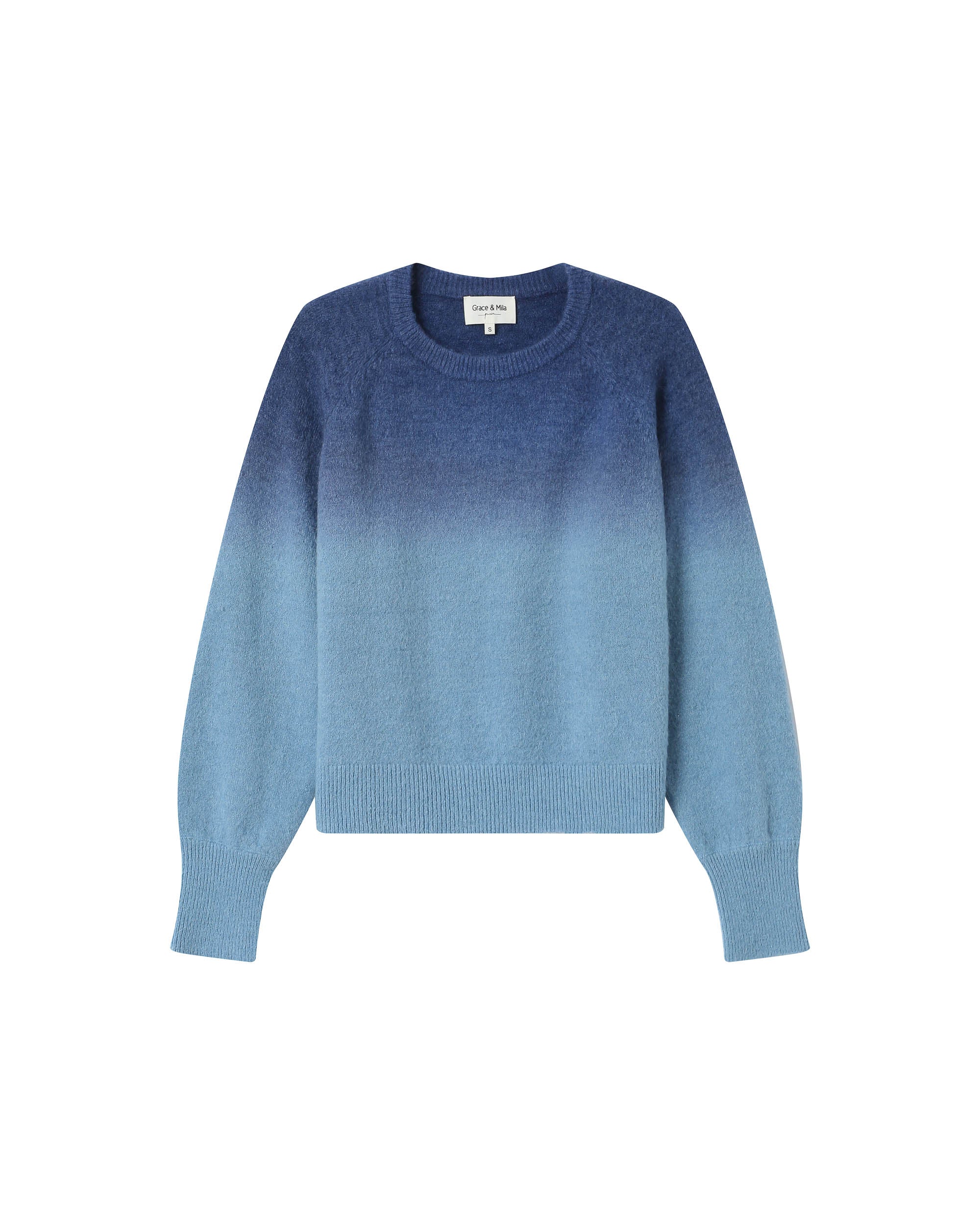 Kaschmir Pullover Grace Pullover Blau Oversized Tie-dye Effect
