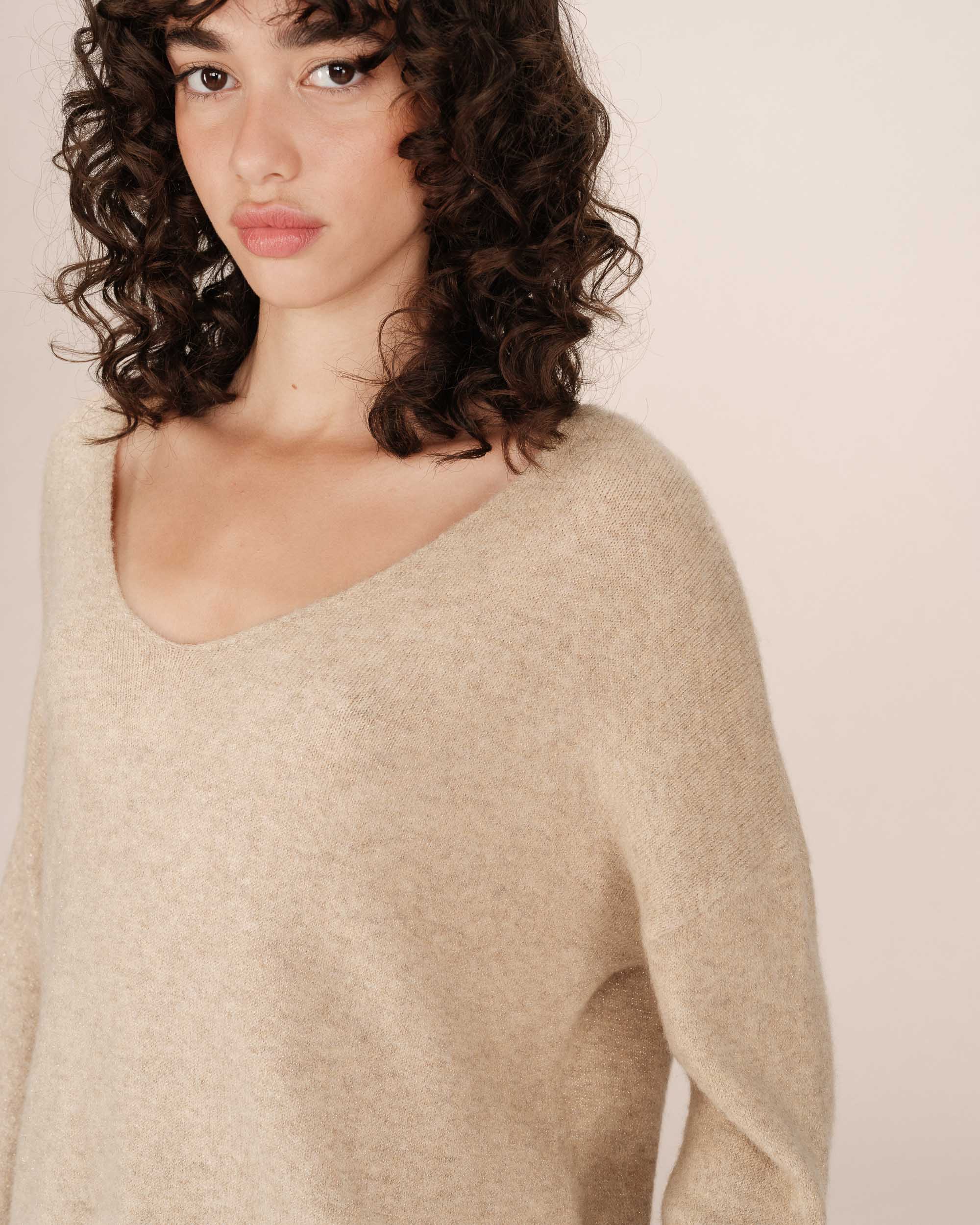 Lurex sweater vanilla Salvador