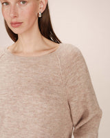 Wool and mohair sweater beige pink Sam